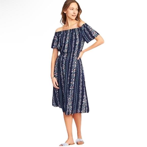 Old Navy Dresses & Skirts - Old Navy Floral Off Shoulder Maxi peasant Dress maximalist coastal plus size